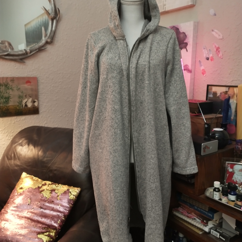 Knee length casual moments coat. Size XL.